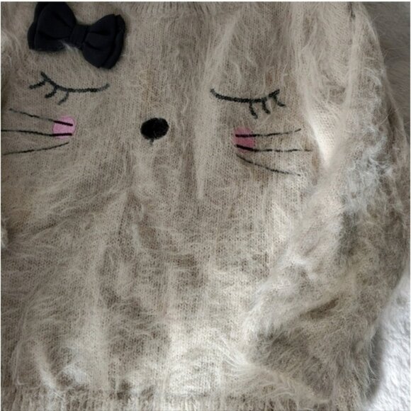 H&M Kids Fuzzy Eyelash Knit Cat Sweater 2-4Y - Picture 5 of 8
